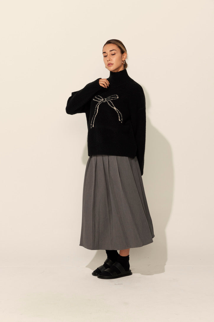 Bow-lita Jumper in Black