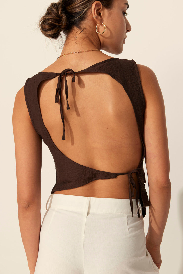 Elysia Top in Chocolate