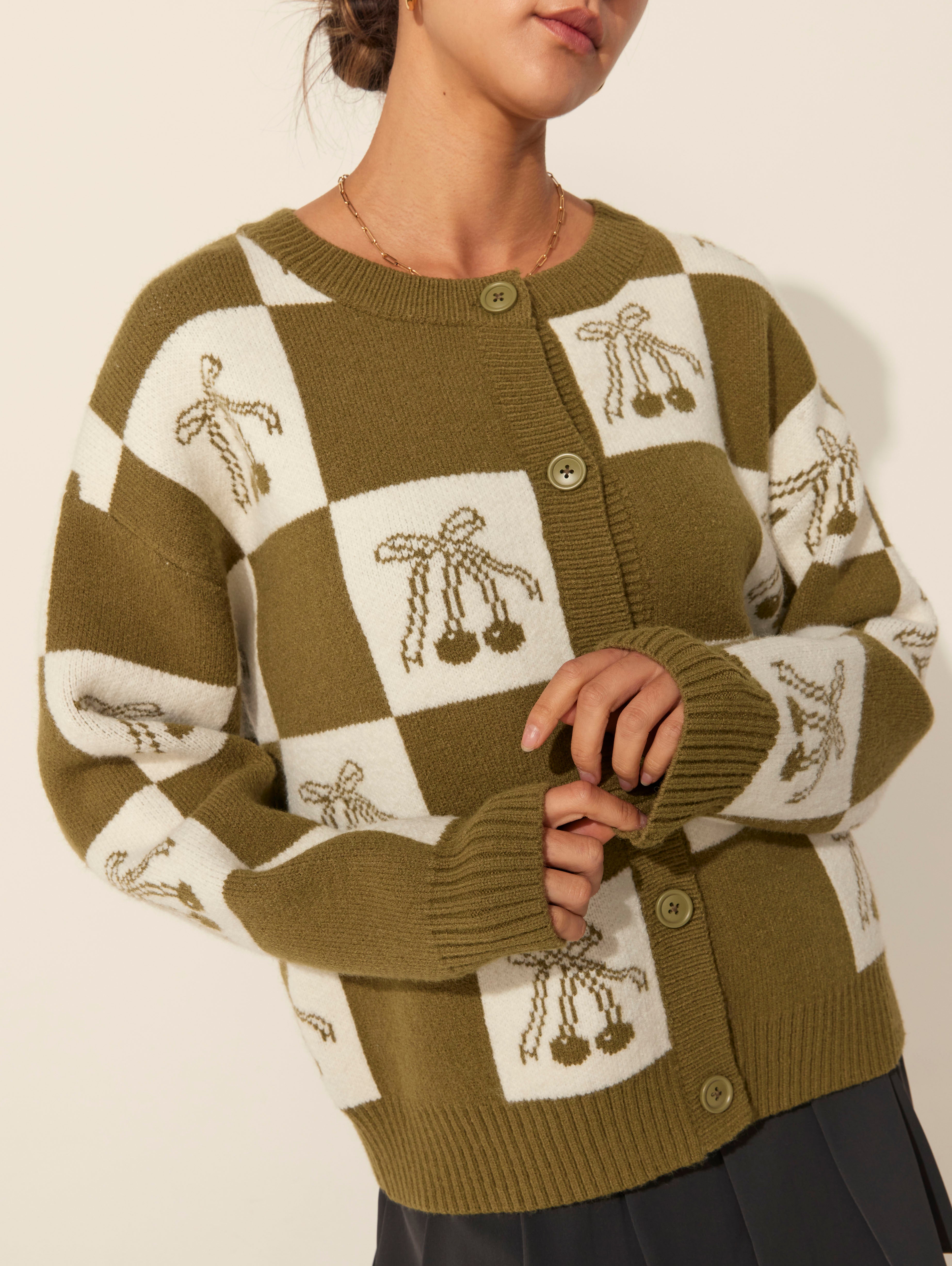 Cherie Cardigan in Olive