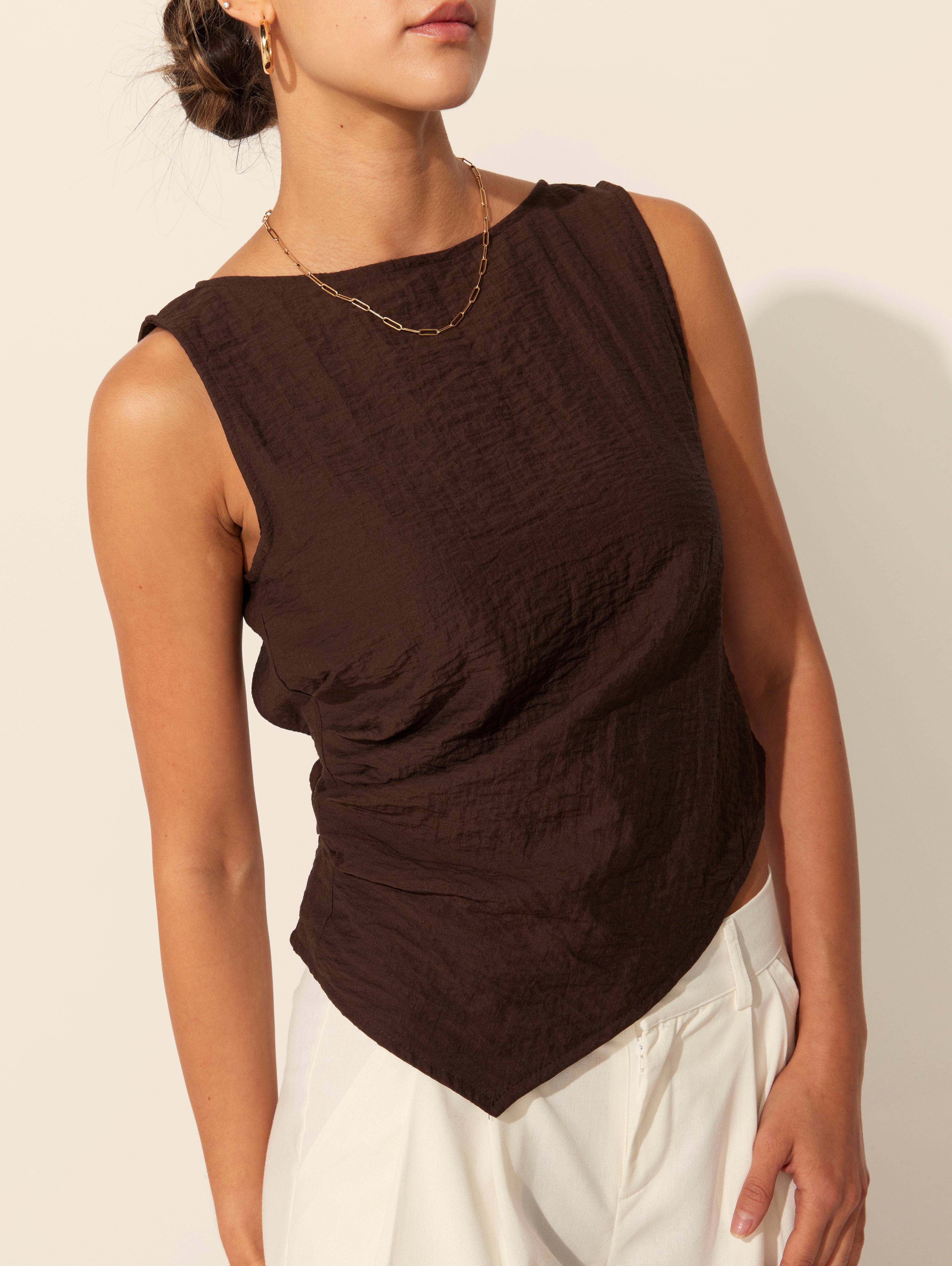 Elysia Top in Chocolate