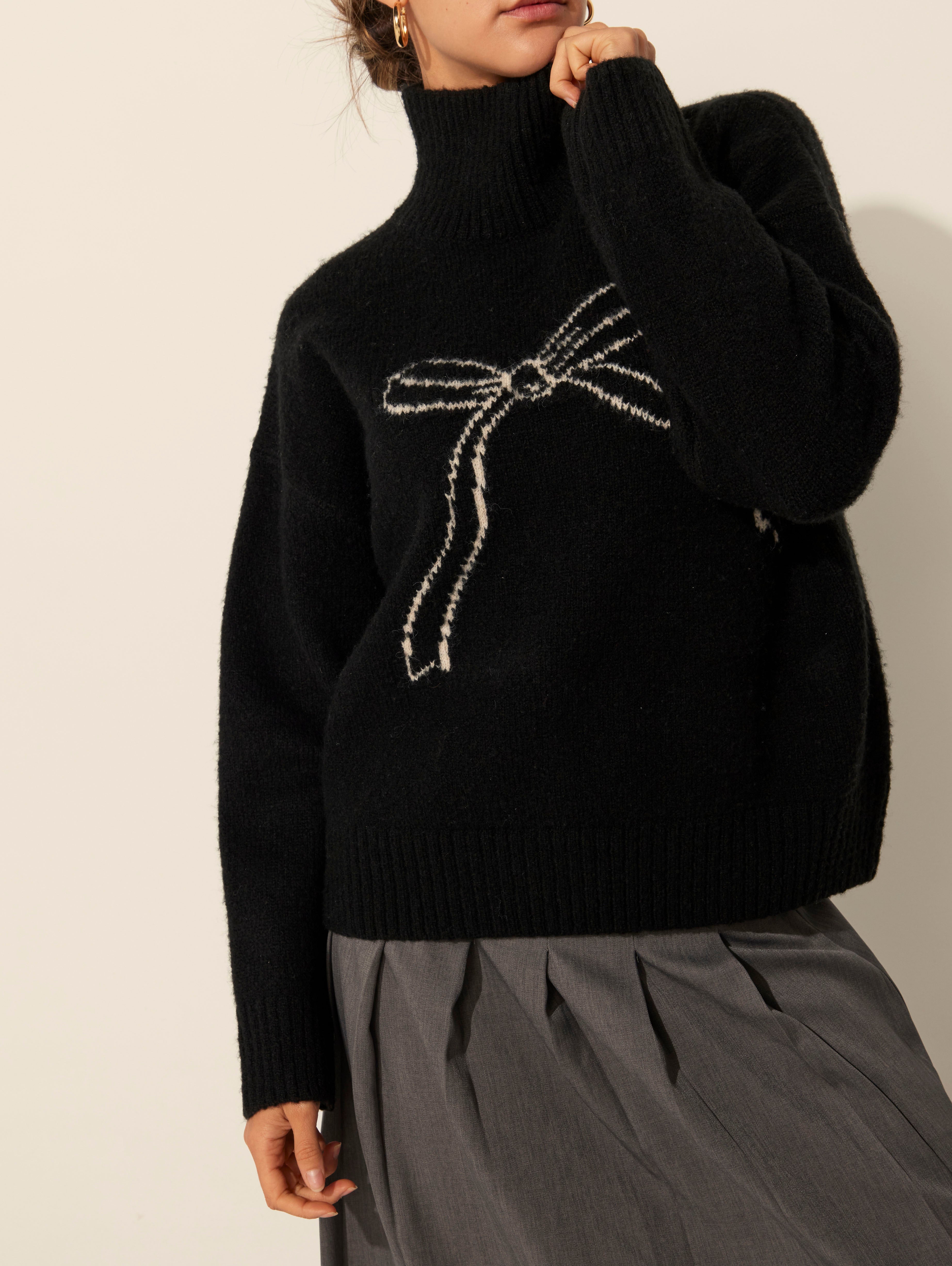 Bow-lita Jumper in Black