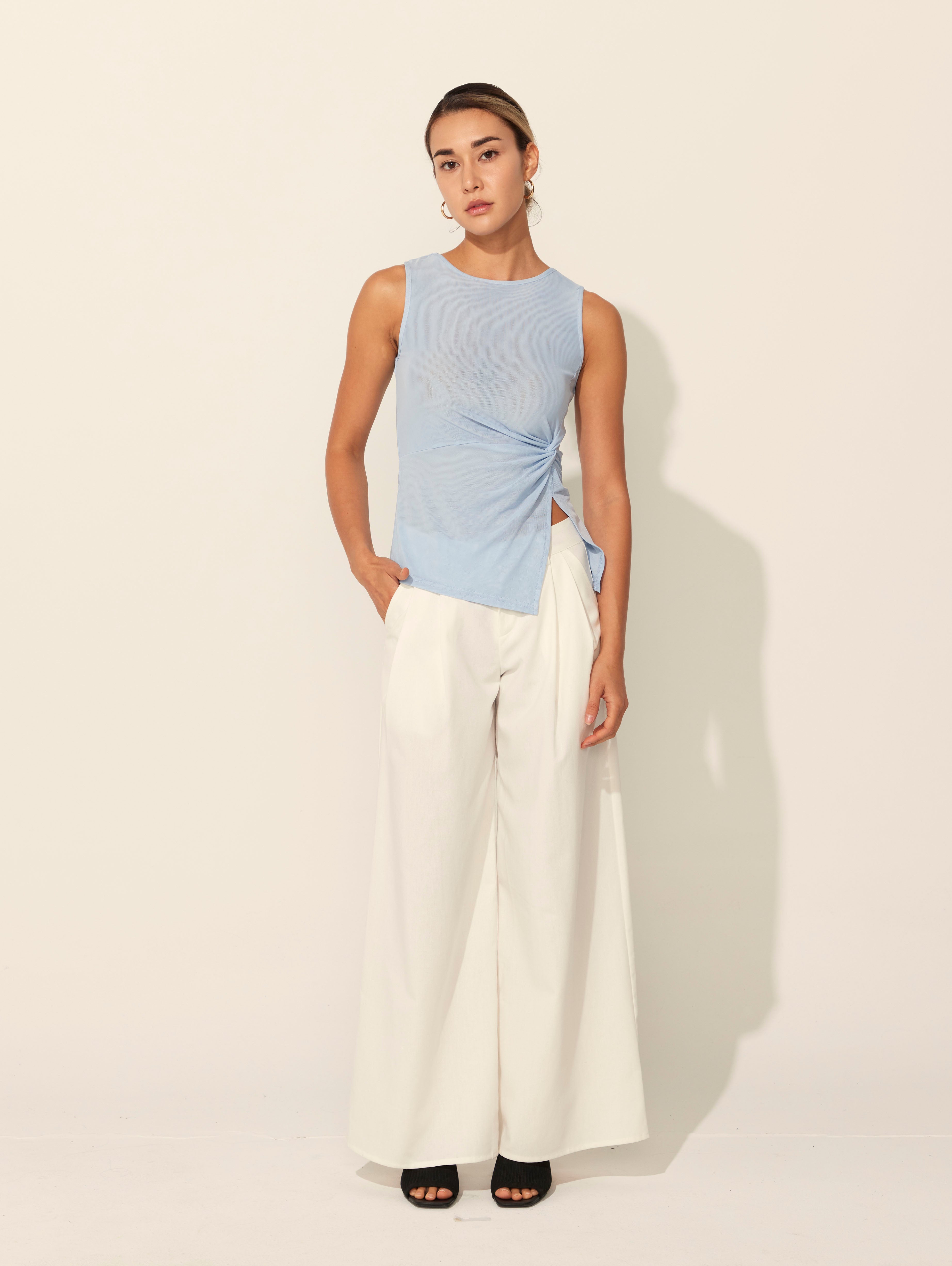 Ava Top in Sky Blue