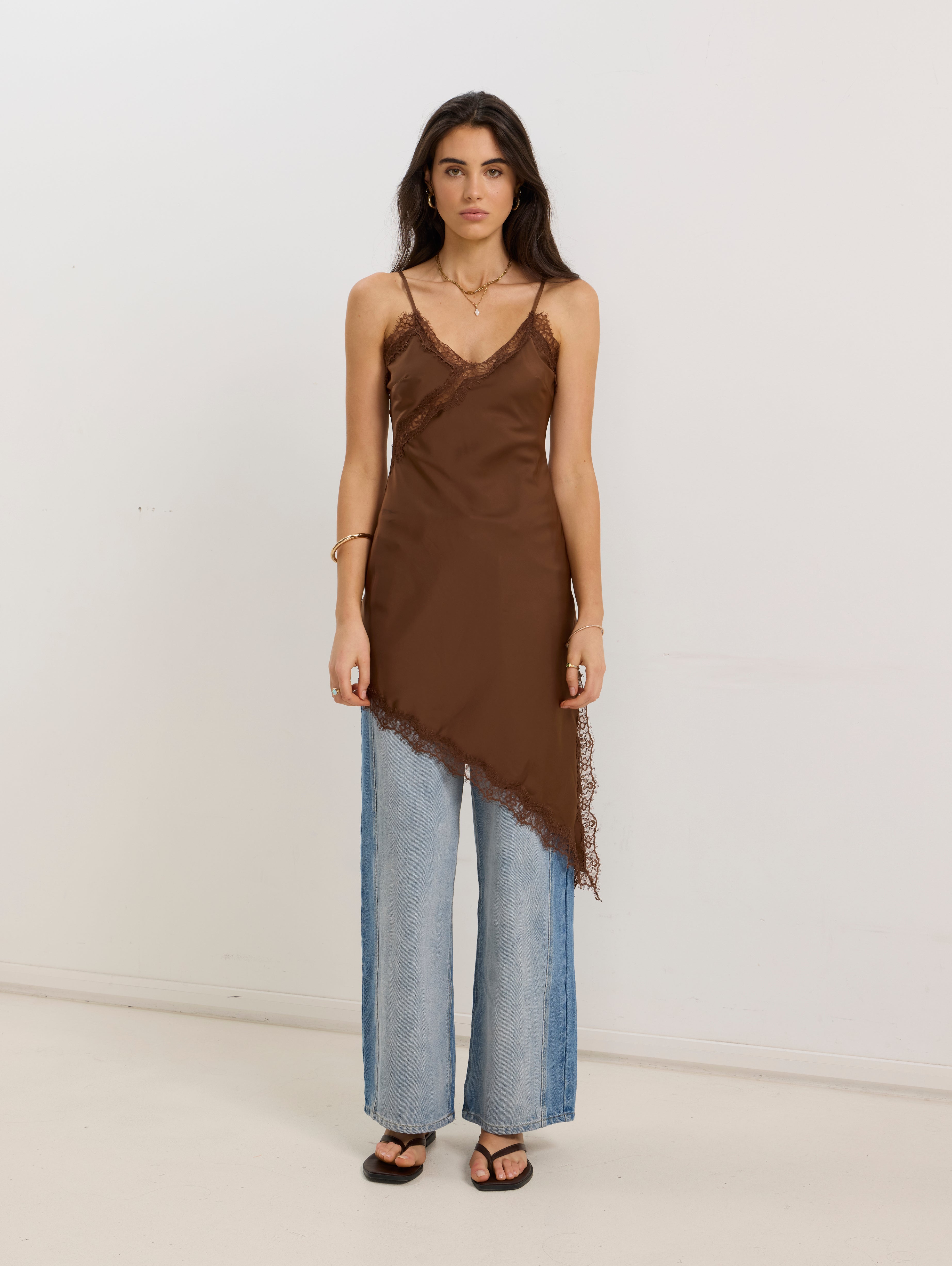 Celeste Dress in Brown