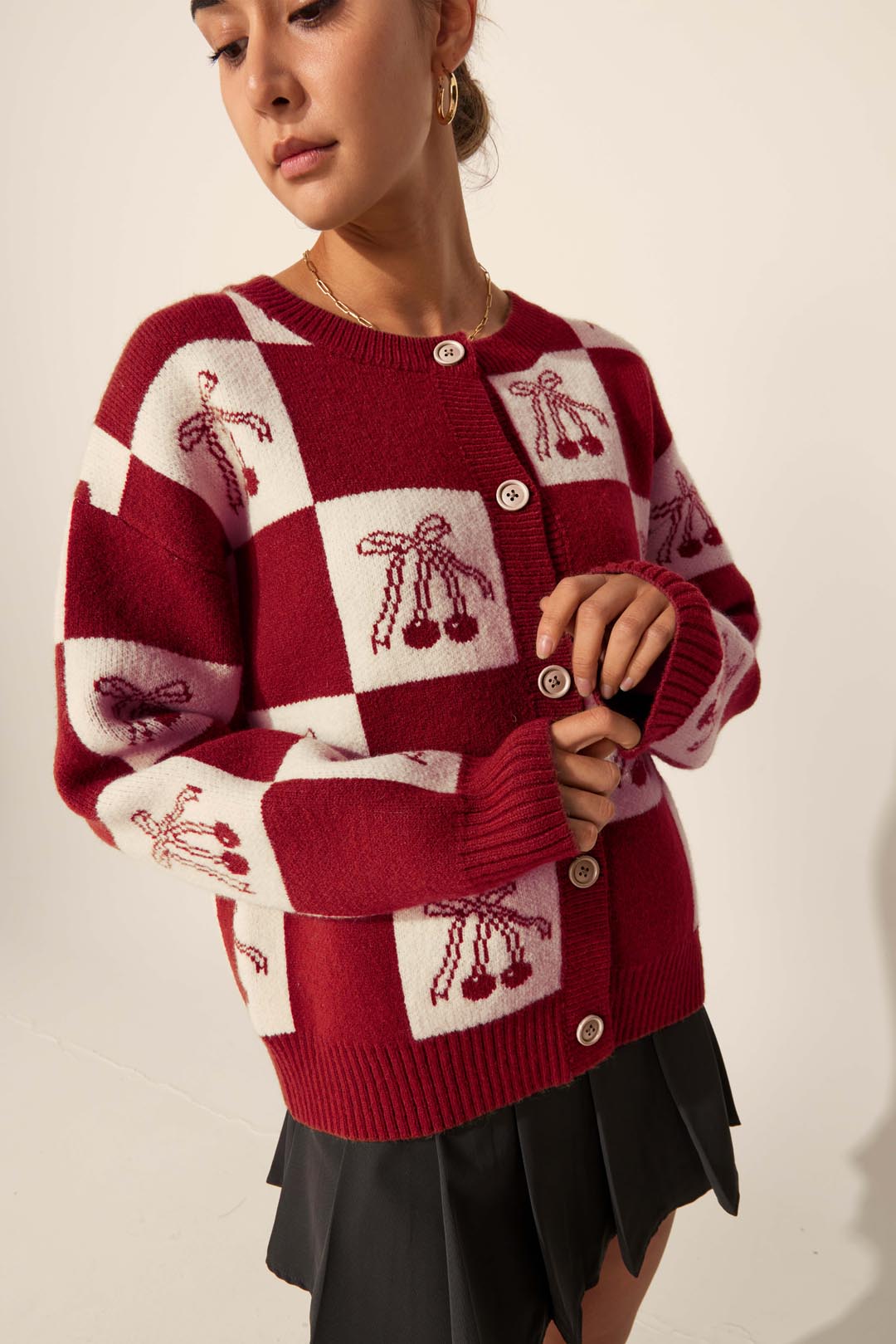 Cherie Cardigan in Red