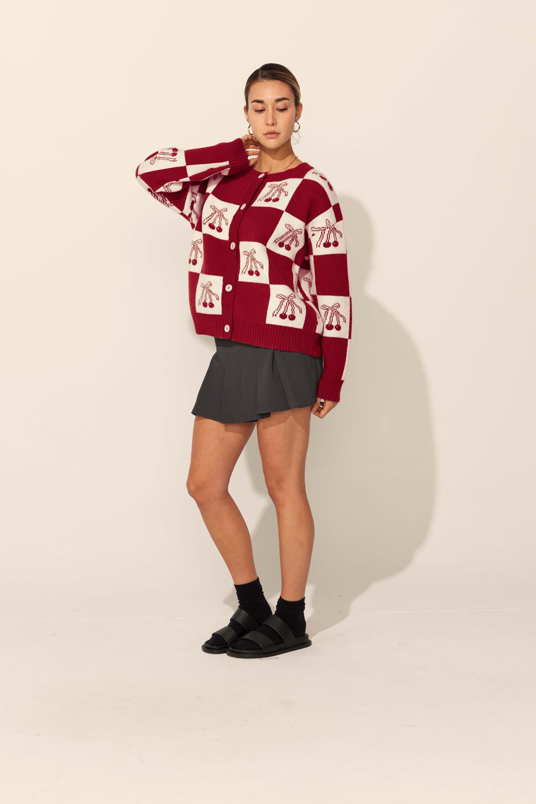 Cherie Cardigan in Red