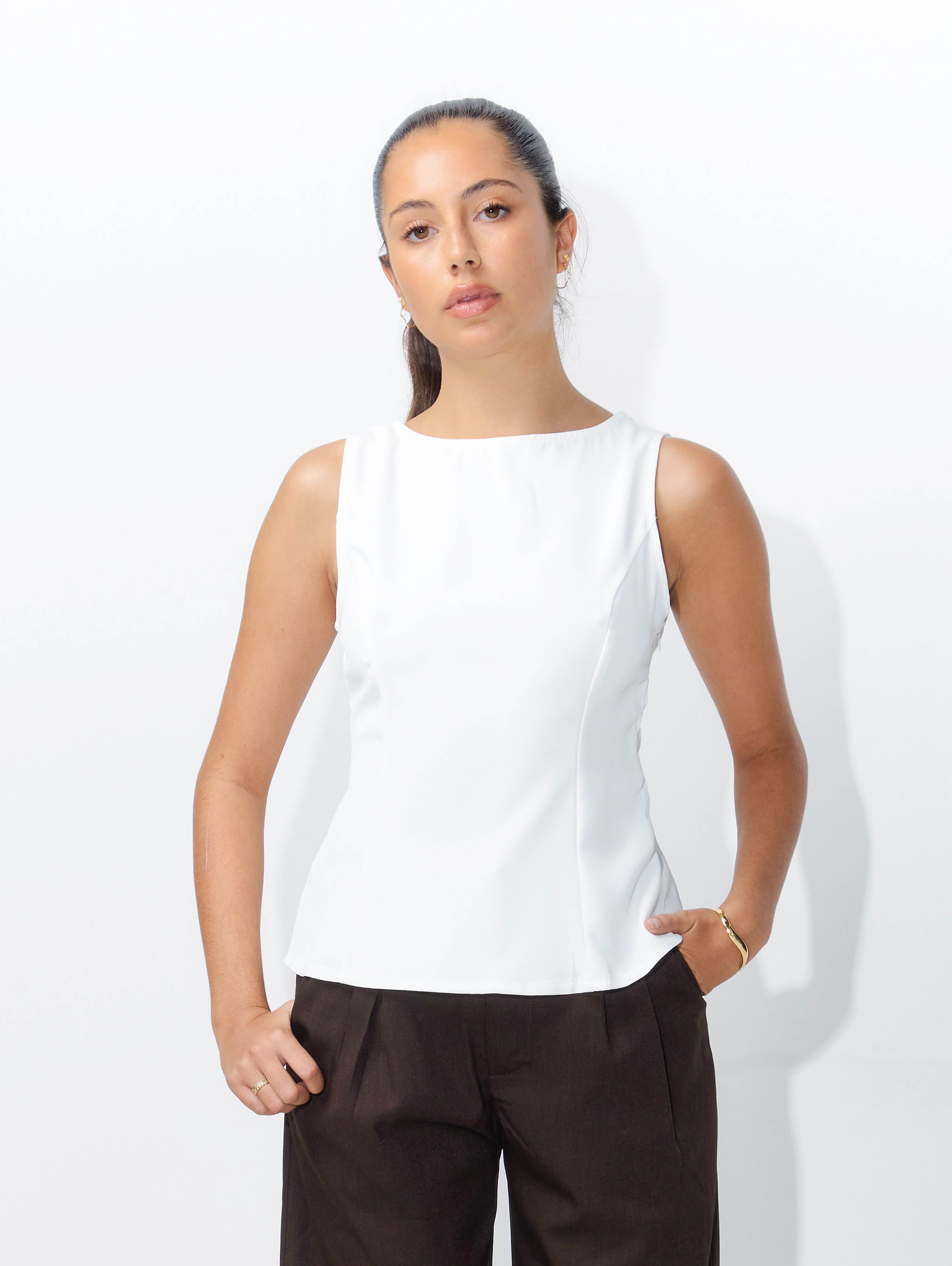Georgia Top in White