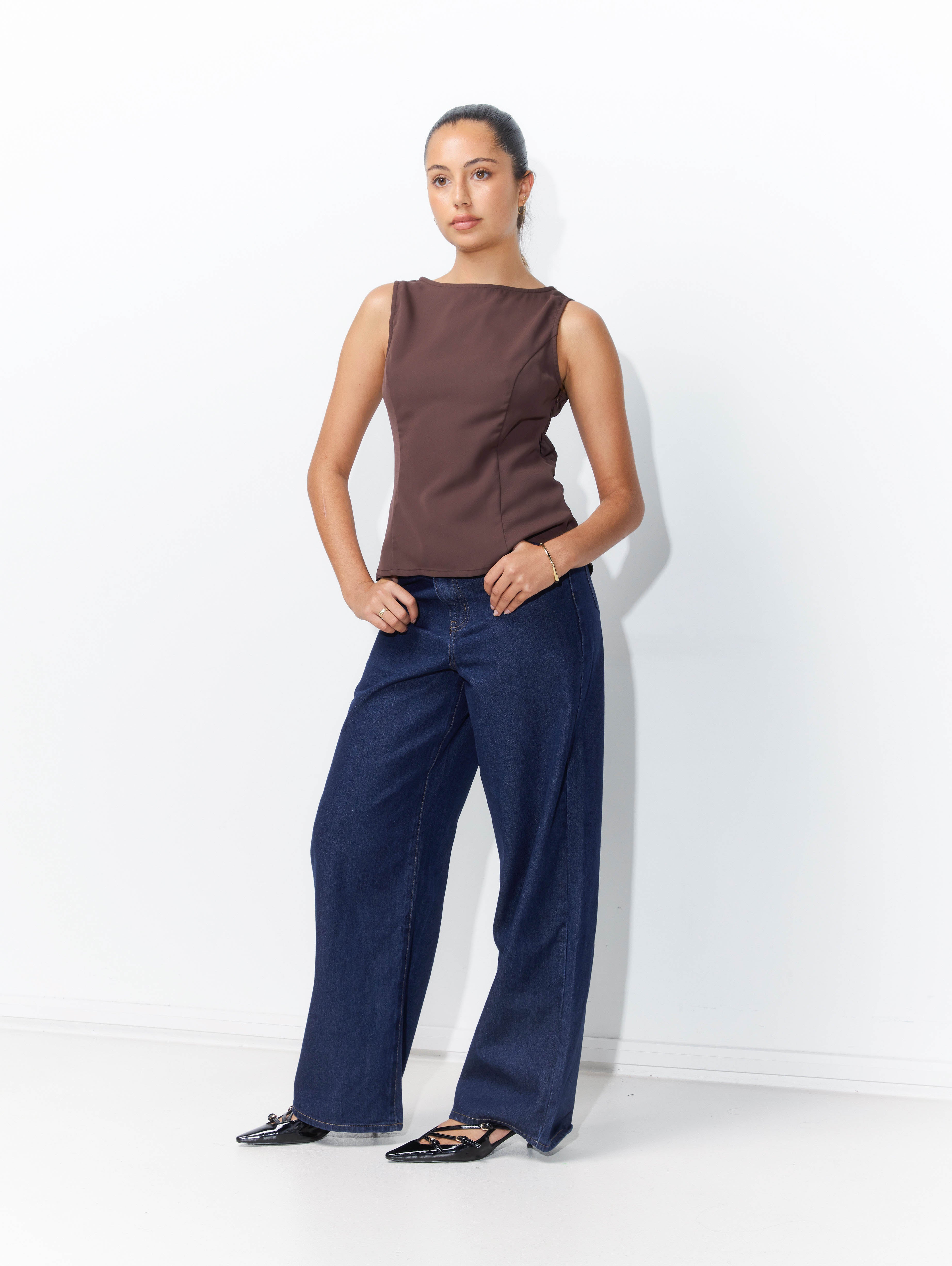 Georgia Top in Chocolate