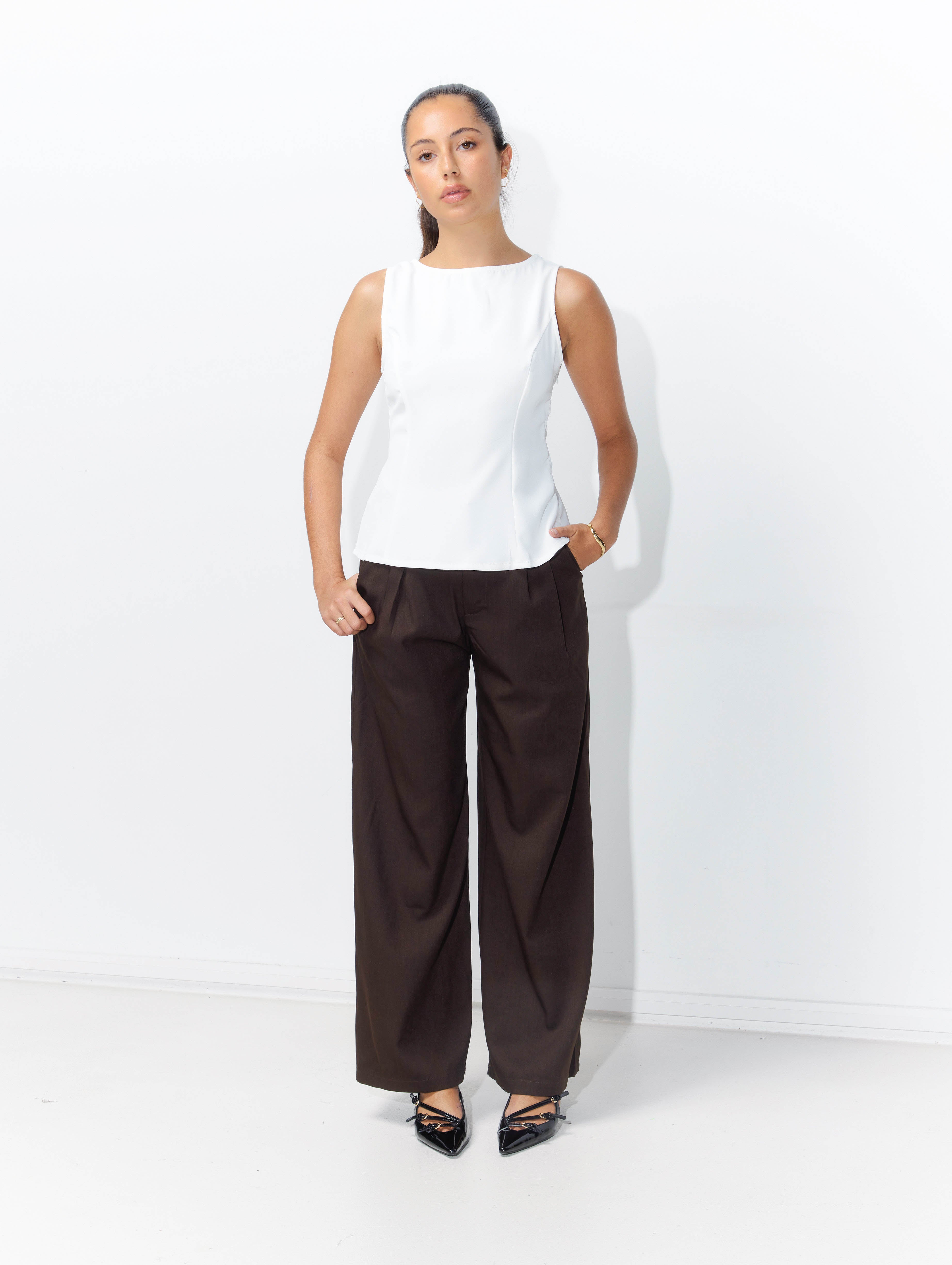 Georgia Top in White