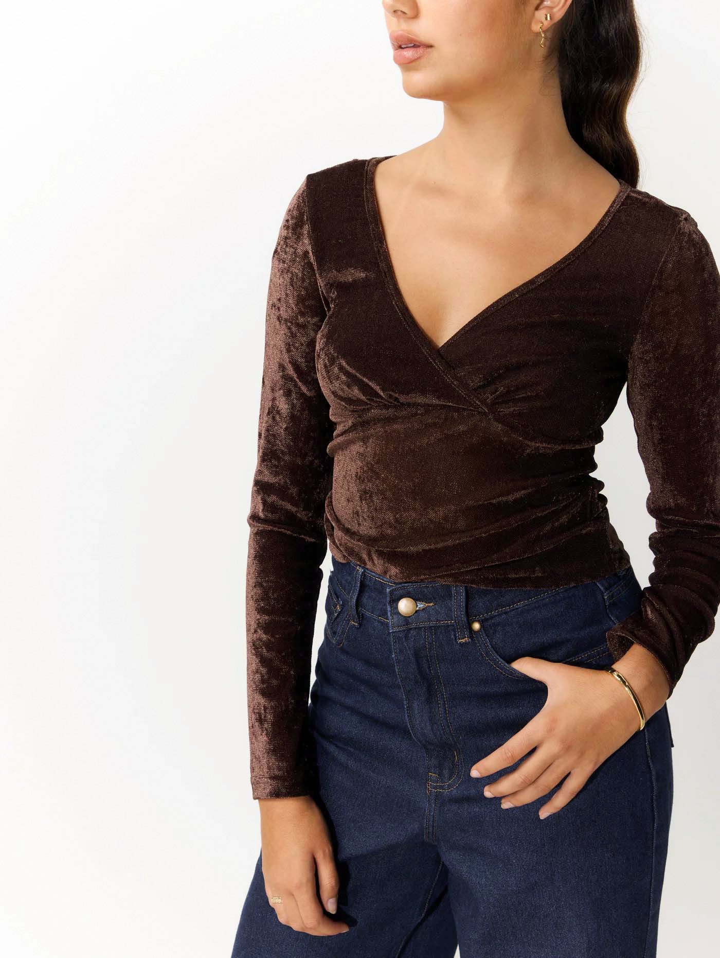Josie Top in Chocolate