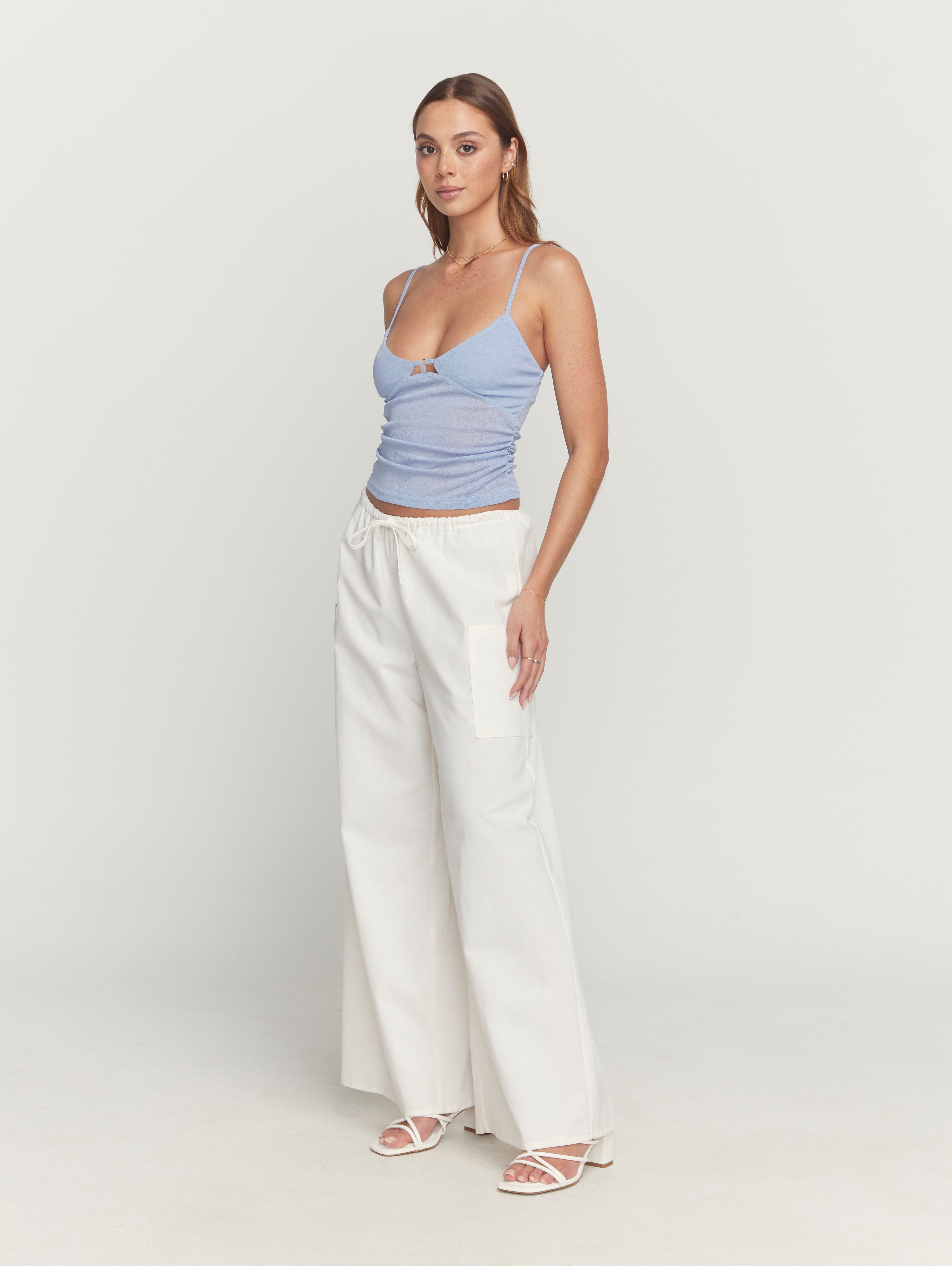 Meredith Top in Sky Blue