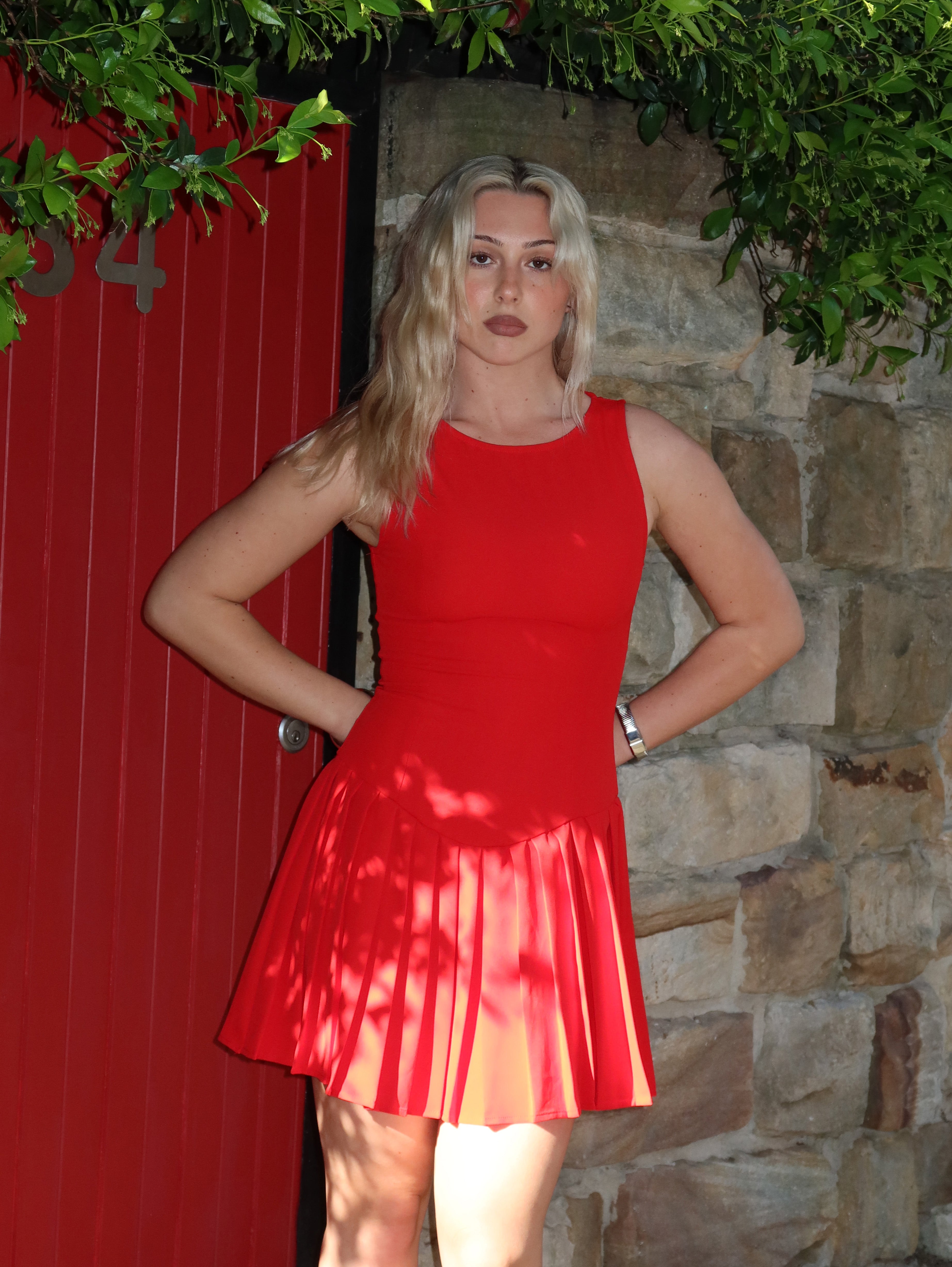 Kyra Dress in Red