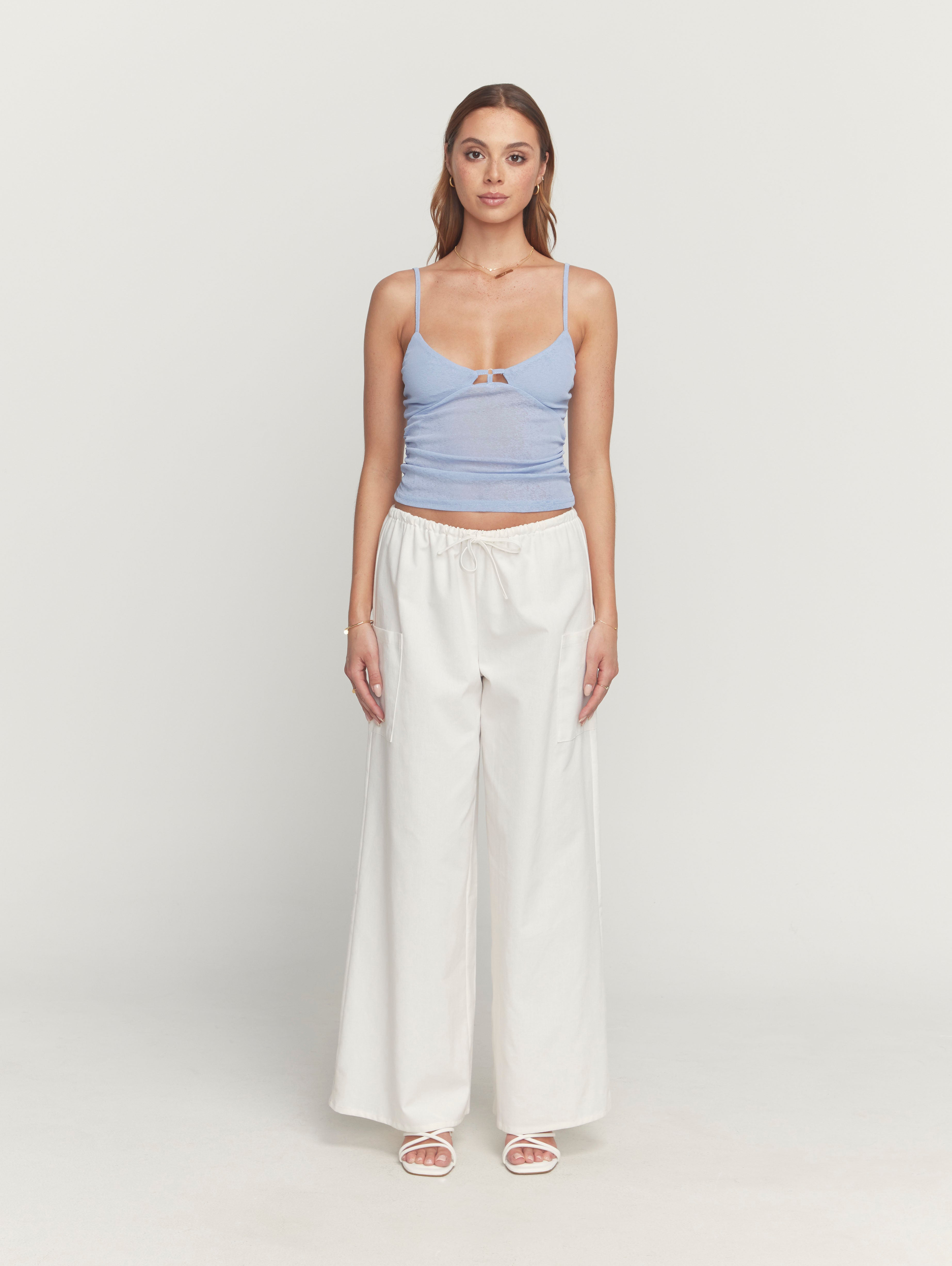 Meredith Top in Sky Blue