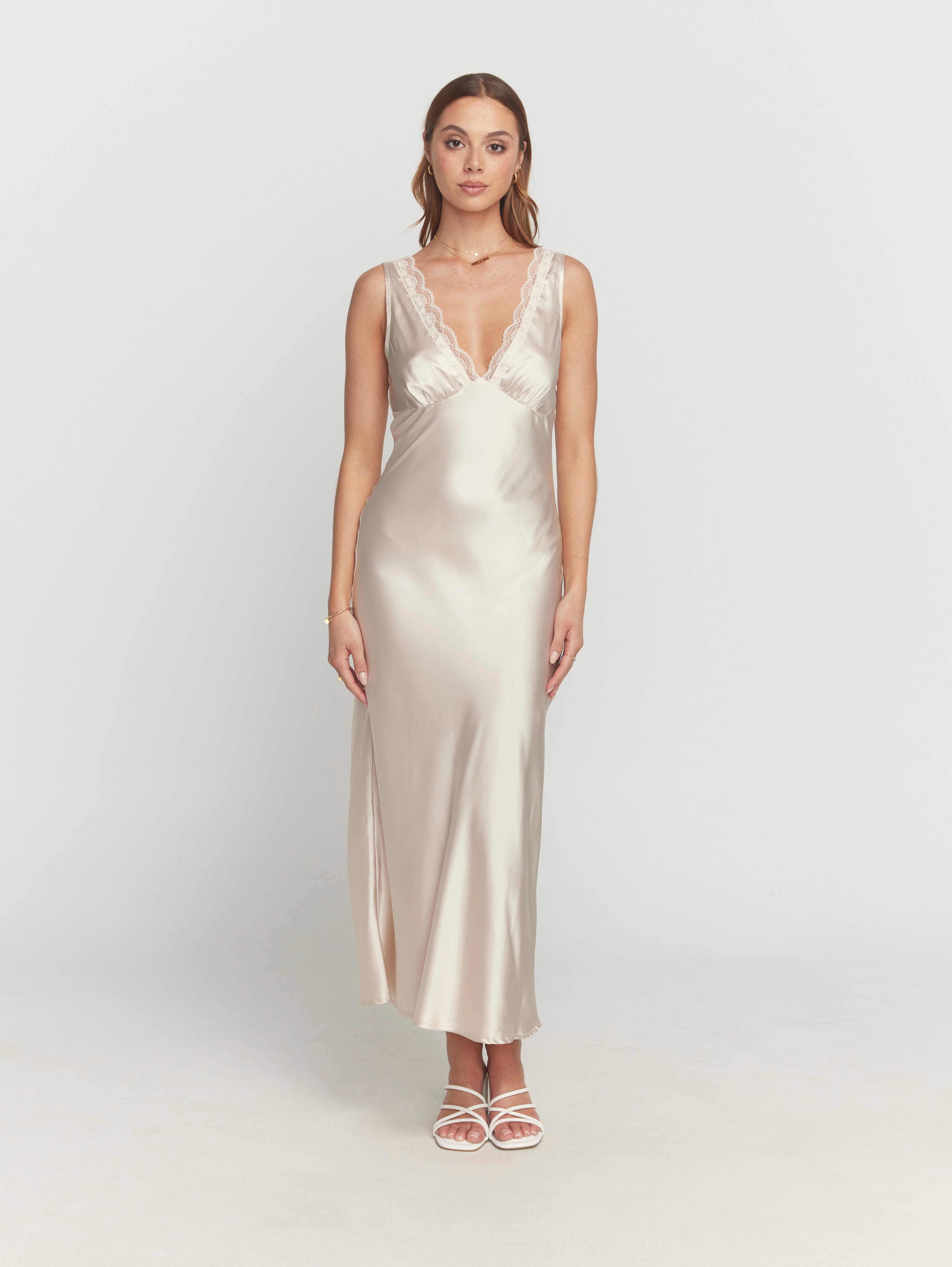 Mona Dress in Champagne