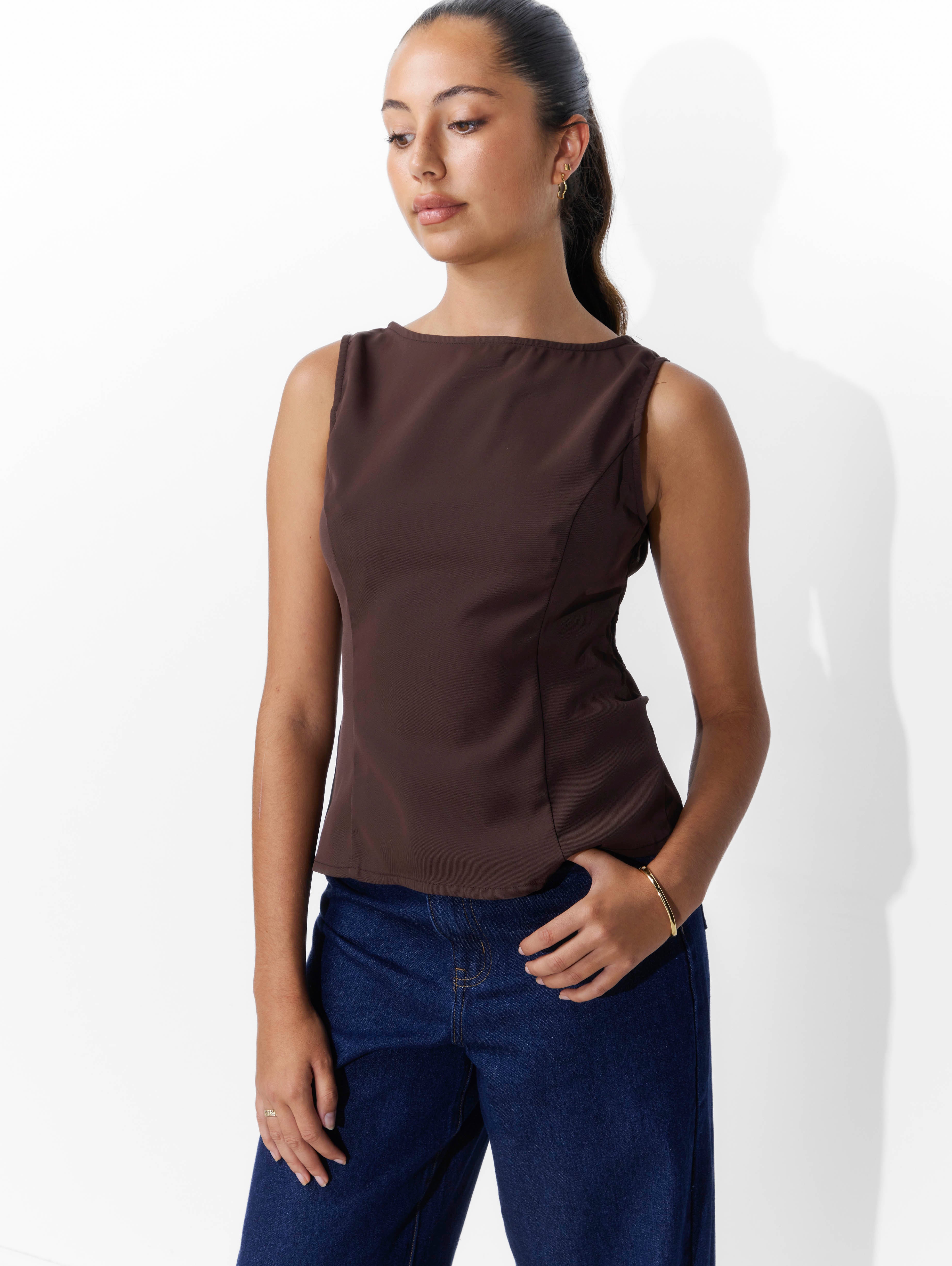 Georgia Top in Chocolate